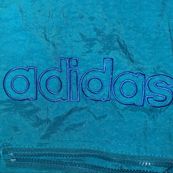 Vintage Adidas Windbreaker Men’s L Teal/Royal Blue - Picture 15 of 16